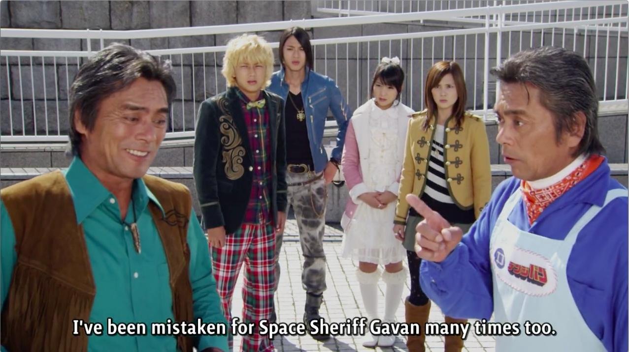 "I've been mistaken for Space Sherrif Gavan many times too.